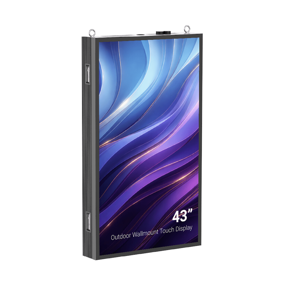 43″ Slank outdoor touchdisplay met hoge helderheid - Digitale Infozuil
