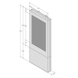 43″ slanke outdoor touch kiosk met hoge helderheid - Digitale Infozuil