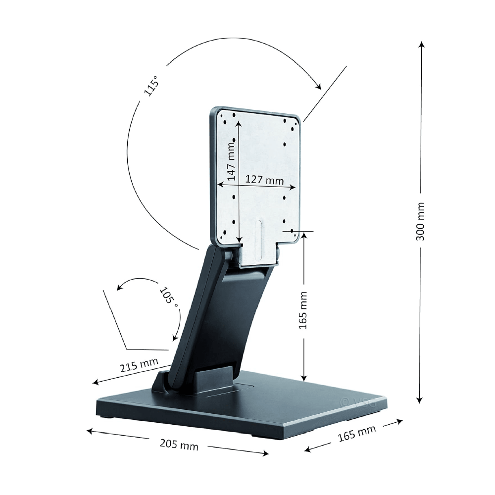 Ermeco VBS100 Bureau Standaard voor Monitoren en Tablets - Digitale Infozuil