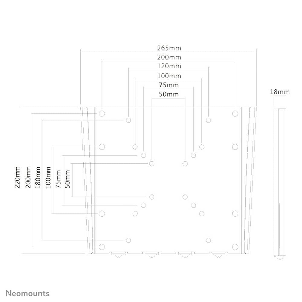 NeoMounts FPMA - W110 - Digitale Infozuil
