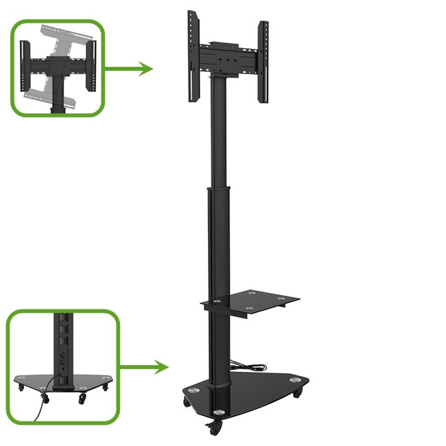 Verrijdbare vloerstandaard P300 voor schermen 32 - 75 inch - Digitale Infozuil