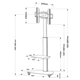 Verrijdbare vloerstandaard P300 voor schermen 32 - 75 inch - Digitale Infozuil